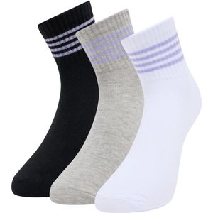 Bruno Banani Sokken 'Dominguez'  grijs / lavendel / zwart / wit