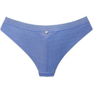 Lascana - String - Blauw - Kant - 81% Polyamide, 19% Elastaan