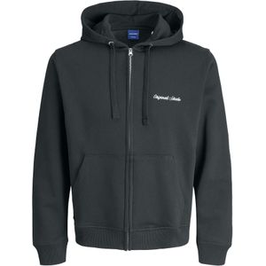 JACK & JONES Sweatvest 'JORNorrebro'  grafiet / wit