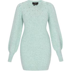 faina Gebreide jurk  lichtgroen