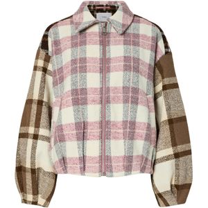 YAS Tussenjas 'YASRUBY'  crème / donkerbruin / lichtroze