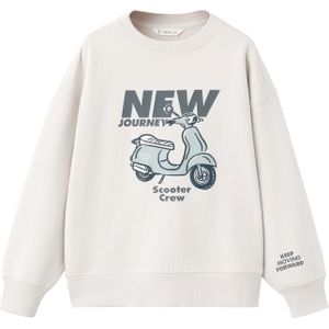 MANGO KIDS Sweatshirt 'BERTOII'  smoky blue / pastelblauw / lichtgrijs / donkergrijs