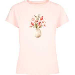 F4NT4STIC Shirt 'Rosa Frühlingsblumenstrauß In Vase'  gemengde kleuren / rosa