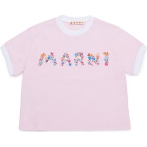 Marni Shirt  blauw / oranje / rosa / wit