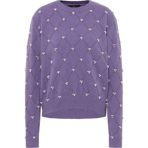 faina Trui 'Tylin'  donkerlila / parelwit
