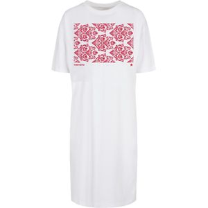 F4NT4STIC Jurk  donkerroze / wit