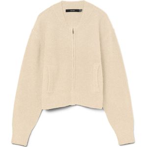 VERO MODA Gebreid vest 'VMHanna'  lichtbeige