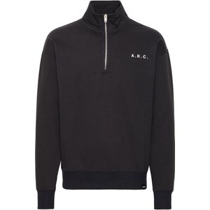!Solid Sweatshirt 'HANN'  zwart / wit