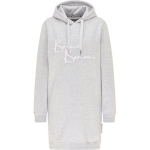 Bruno Banani Jurk 'Sanders'  grijs gemêleerd / wit