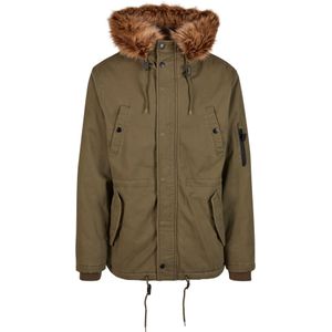Brandit Tussenparka 'Fish Tail'  bruin / kaki