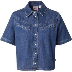 Rinoa - Camp-shirt - Casual - Blauw - Katoen - Korte Mouwen