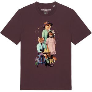 Watapparel Shirt ' Fancy Fox '  gemengde kleuren / donkerrood