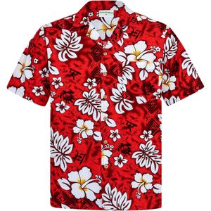 Hawaiihemdshop.de Overhemd 'Classic Flowers'  rood
