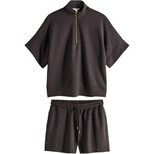 The Set Joggingpak  chocoladebruin