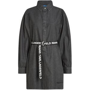 KARL LAGERFELD JEANS Blousejurk  zwart / wit