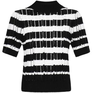 IZIA Trui 'Boho'  zwart / wit