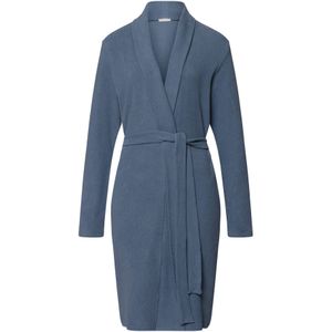 Hanro Badjas kort ' Easy Wear '  blauw