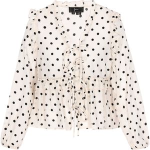 faina Blouse 'Fashion Look'  crème / zwart