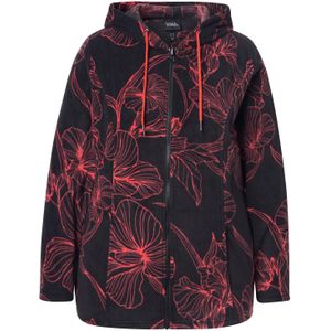 Ulla Popken Sweatvest  bloedrood / zwart