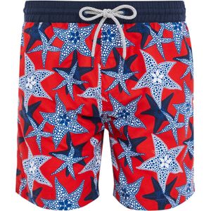 Threadbare Zwemshorts 'Starfish'  blauw / navy / knalrood / wit