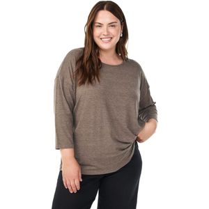 Flash by Zizzi Shirt 'Flrosey'  mokka