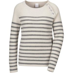 MADELEINE Trui  donkergrijs / parelwit