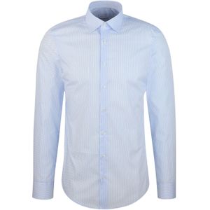 Seidensticker - Businessoverhemd - Blauw - X-Slim - 1/1 Kentkraag - Lange Mouwen