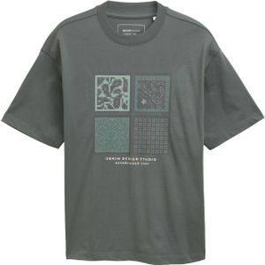 TOM TAILOR DENIM Shirt  lichtgrijs / mintgroen / lichtgroen / wit