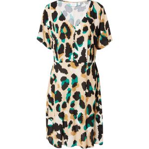 VILA Zomerjurk 'MOASHLY'  beige / bruin / groen / zwart