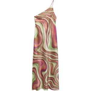 MANGO Zomerjurk 'Dalias'  beige / cappuccino / pastelgroen / lila