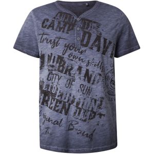 CAMP DAVID Shirt  blauw gemêleerd / zwart