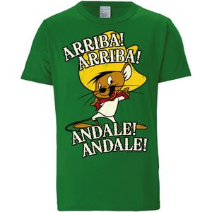 LOGOSHIRT Shirt 'Looney Tunes - Speedy Gonzales'  groen