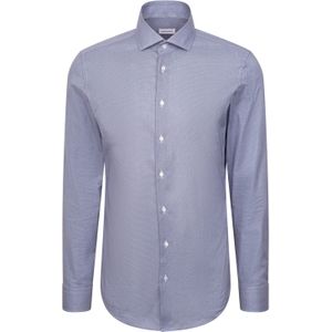 Seidensticker - Businessoverhemd - Donkerblauw - X-Slim - 1/1 Kentkraag - Print