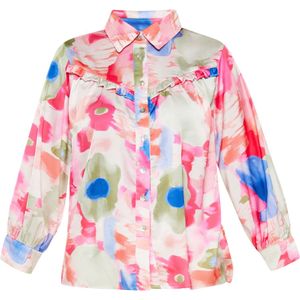 FELIPA Blouse 'Fashion Look'  blauw / olijfgroen / pink / wit