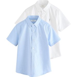 Next Overhemd  lichtblauw / wit