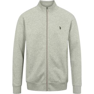 U.S. POLO ASSN. Sweatvest 'Oscar'  lichtgrijs / zwart