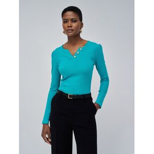 Salsa Jeans Shirt  cyaan blauw / goud