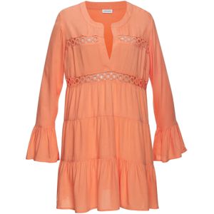 Blousejurk - Papaja - Kanten Inzetstukken - Lange Mouwen - V-hals