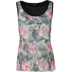 KOROSHI Top  geel / pastelgroen / lichtroze / zwart