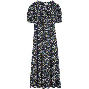 Seasalt Cornwall Jurk 'Marsh Violet'  geel / lila / zwart / wit