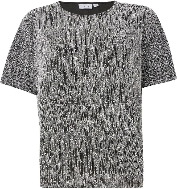 VILA - VISILNA - Shirt - Zwart - Glitterend