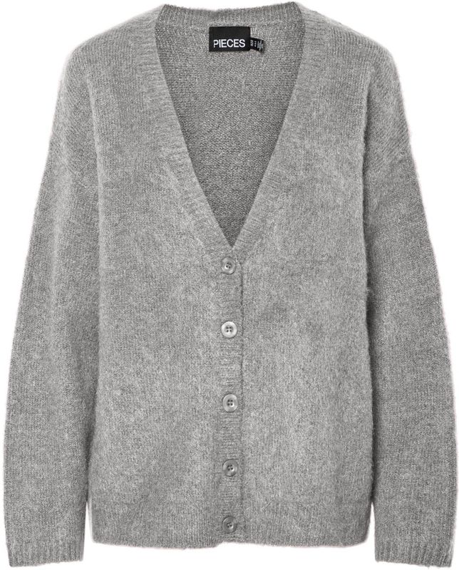 Pcpam - Gebreid Vest - V-hals - Lange Mouwen - Oversized Fit