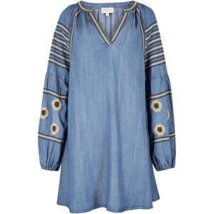 Apricot Jurk  beige / blauw / bruin