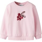 NAME IT Sweatshirt 'NMFSISSY'  aubergine / rosa / donkerrood