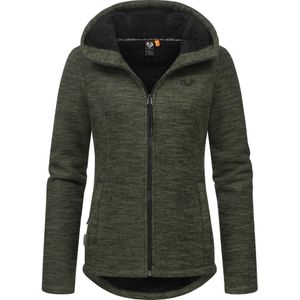 Ragwear Gebreid vest 'Lyshka'  olijfgroen / zwart