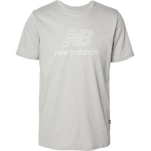 new balance Functioneel shirt 'Heathertech'  lichtgrijs / wit