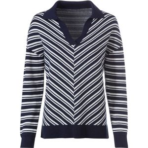 heine Trui  marine / wit