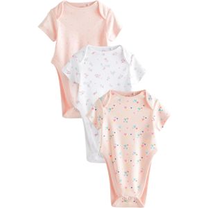 Next Rompertje/body  groen / pink / wit