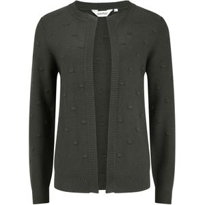 Oxmo Gebreid vest 'Kalotta'  basaltgrijs