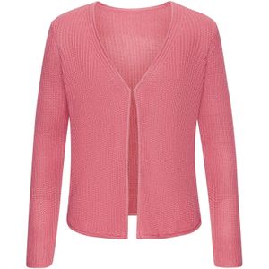 VIVANCE - Gebreid Vest - Bessen - V-hals - Lange Mouw